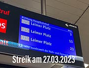 Bundesweiter Streik am Montag, 27. März 2023: Einschränkungen bei U-Bahn, Tram und Bus in München möglich  (©Foto: Martin Schmitz)